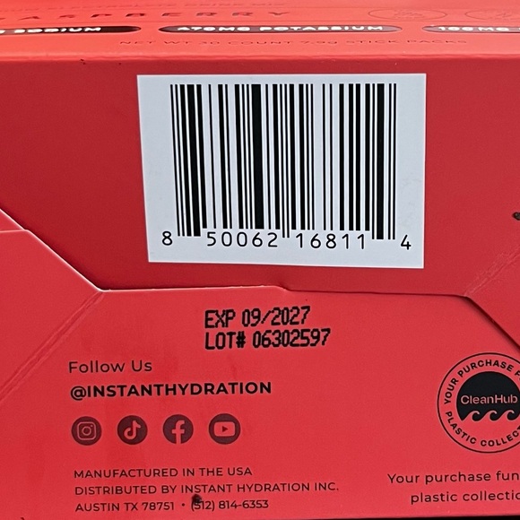 🆕 INSTANT HYDRATION Premium Electrolyte Drink Mix -Raspberry (30 per box) - Picture 11 of 11